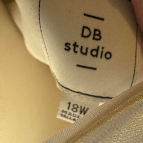 DB Studio Mikado Short Dress with Crystal Straps size 18W bridal w/pockets - Picture 6 of 8